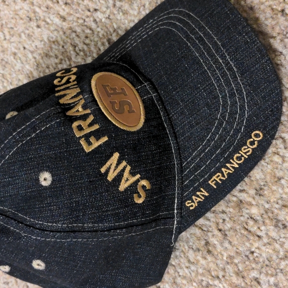 Denim jean texture baseball cap San Francisco - Picture 4 of 4